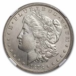 1878 Stage Coach Silver Dollar 8 Tailfeather BU NGC