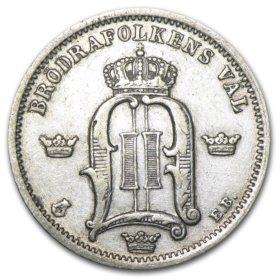 Buy 1878 Sweden Silver 50 Ore EF APMEX