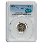 1878 Three Cent Nickel PR-67 Cameo PCGS CAC