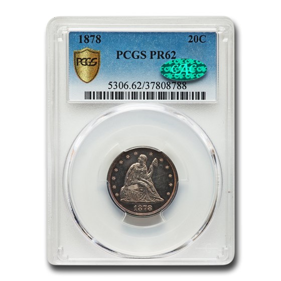 1878 Twenty Cent Piece PR-62 PCGS CAC 1878 Twenty Cent Piece PR-62 PCGS CAC