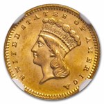 1879 $1 Indian Head Gold MS-64 NGC