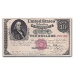 1879 $10.00 US Refunding Certificate AU-50 PMG (Fr#214)