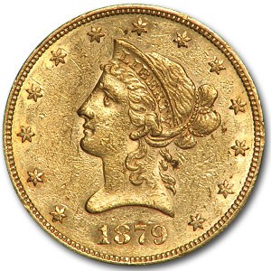 1879 $10 Liberty Gold Eagle AU 1879 $10 Liberty Gold Eagle AU
