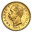 1879-1897 Italy Gold 20 Lire Umberto I BU