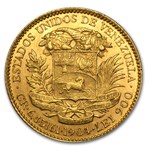 1879-1912 Venezuela Gold 20 Bolivares Simon Bolivar Avg Circ