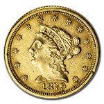 1879 $2.50 Liberty Gold Quarter Eagle AU