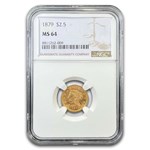 1879 $2.50 Liberty Gold Quarter Eagle MS-64 NGC
