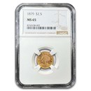 1879 $2.50 Liberty Gold Quarter Eagle MS-65 NGC