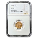 1879 $2.50 Liberty Gold Quarter Eagle MS-65 NGC
