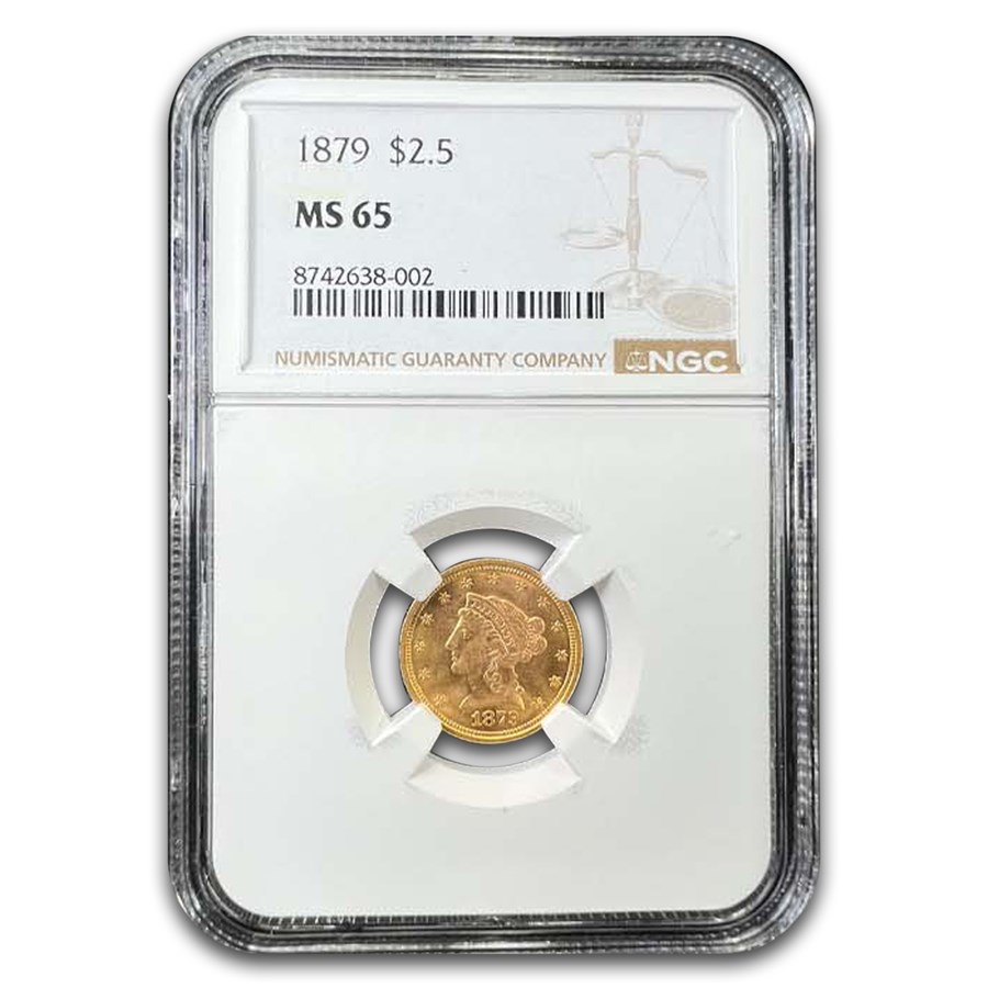 1879 $2.50 Liberty Gold Quarter Eagle MS-65 NGC