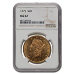 1879 $20 Liberty Gold Double Eagle MS-62 NGC
