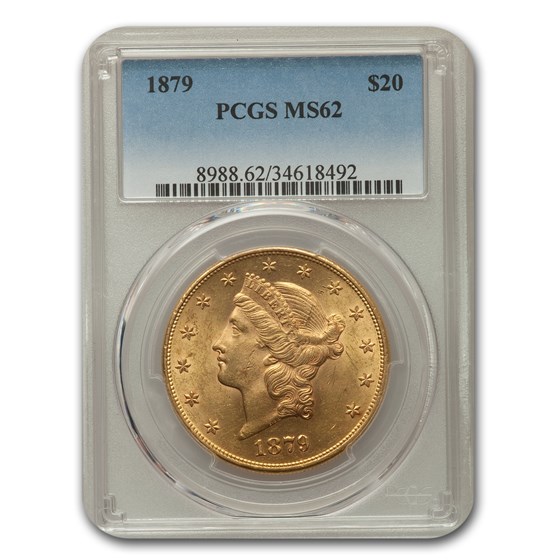 1879 $20 Liberty Gold Double Eagle MS-62 PCGS