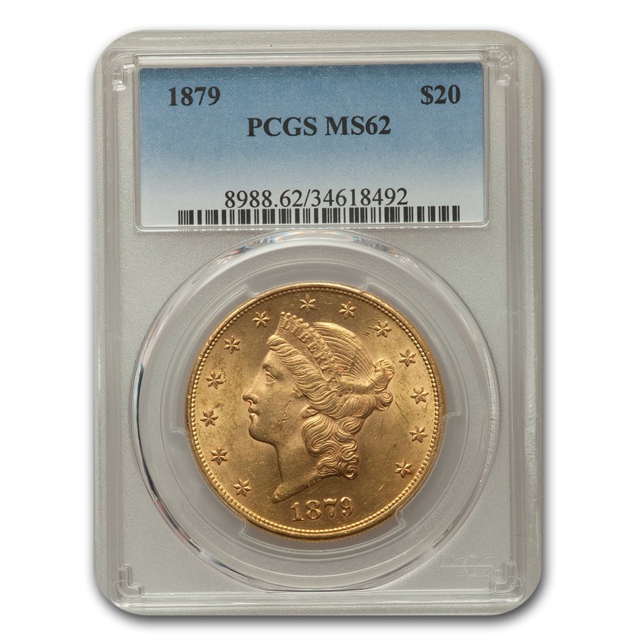 1879 $20 Liberty Gold Double Eagle MS-62 PCGS