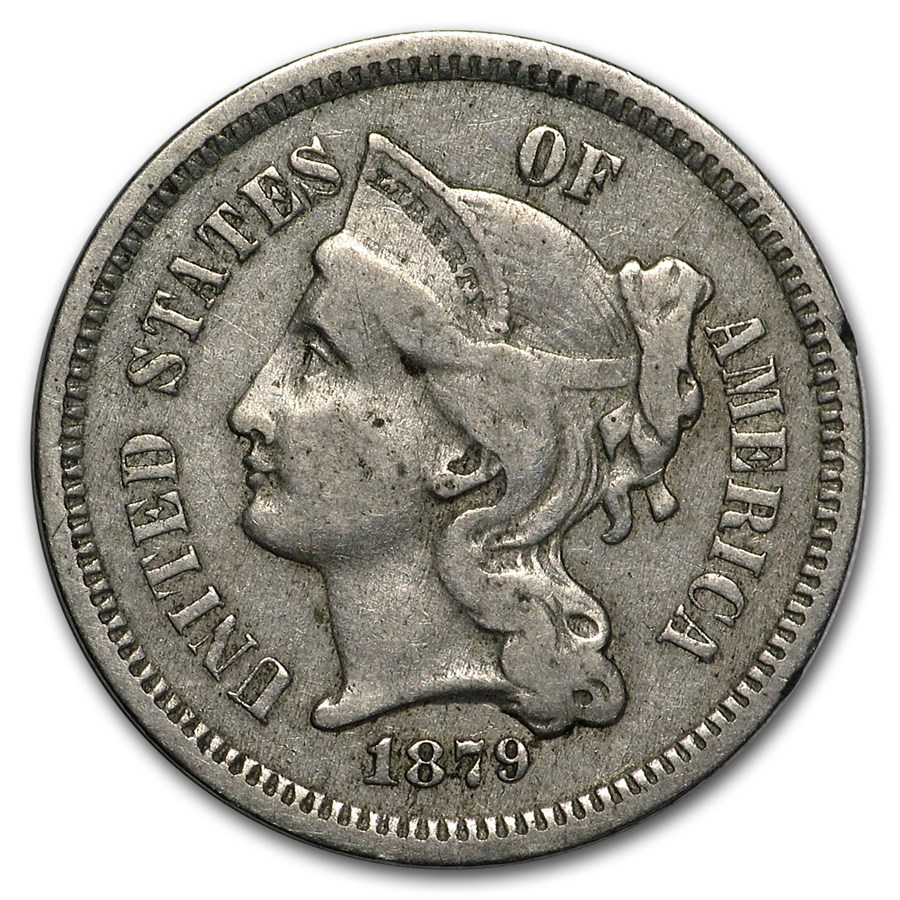 1879 3 Cent Nickel VF