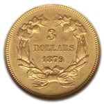 1879 $3 Gold Princess AU-55 NGC
