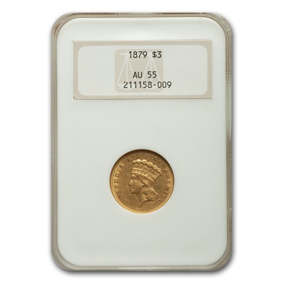 1879 $3 Gold Princess AU-55 NGC 1879 $3 Gold Princess AU-55 NGC