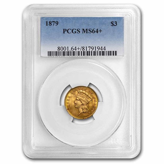 1879 $3 Gold Princess MS-64+ PCGS 1879 $3 Gold Princess MS-64+ PCGS