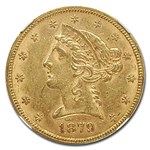 1879 $5 Liberty Gold Half Eagle MS-61 NGC