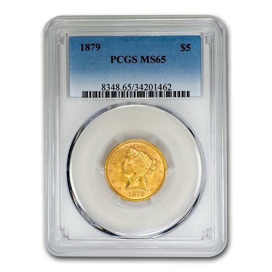 1879 $5 Liberty Gold Half Eagle MS-65 PCGS 1879 $5 Liberty Gold Half Eagle MS-65 PCGS