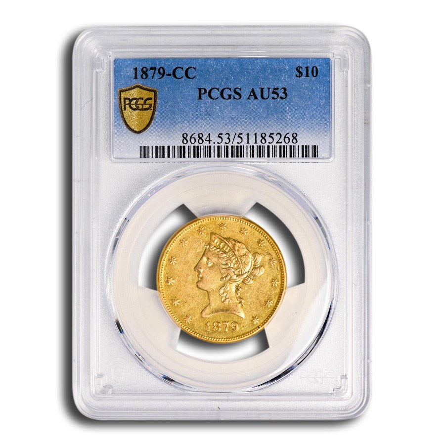 1879-CC $10 Liberty Gold Eagle AU-53 PCGS