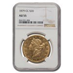 1879-CC $20 Liberty Gold Double Eagle AU-55 NGC
