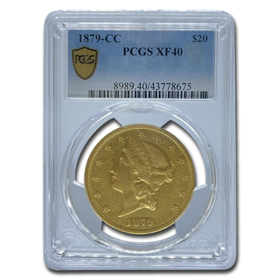 1879-CC $20 Liberty Gold Double Eagle XF-40 PCGS 1879-CC $20 Liberty Gold Double Eagle XF-40 PCGS