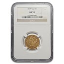 1879-CC $5 Liberty Gold Half Eagle AU-53 NGC