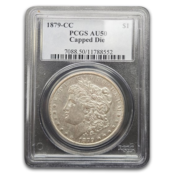 1879-CC Morgan Dollar AU-50 PCGS (Capped CC)