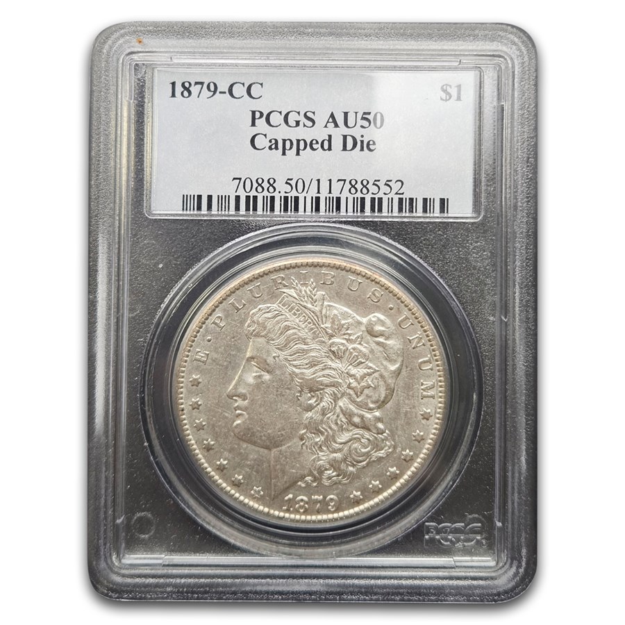1879-CC Morgan Dollar AU-50 PCGS (Capped CC)