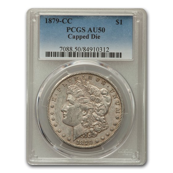 1879-CC Morgan Dollar AU-50 PCGS (Capped Die) 1879-CC Morgan Dollar AU-50 PCGS (Capped Die)