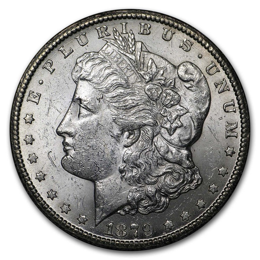 1879-CC Morgan Dollar Capped CC BU