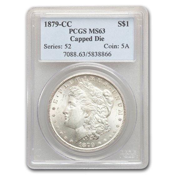 1879-CC Morgan Dollar Capped Die MS-63 PCGS 1879-CC Morgan Dollar Capped Die MS-63 PCGS