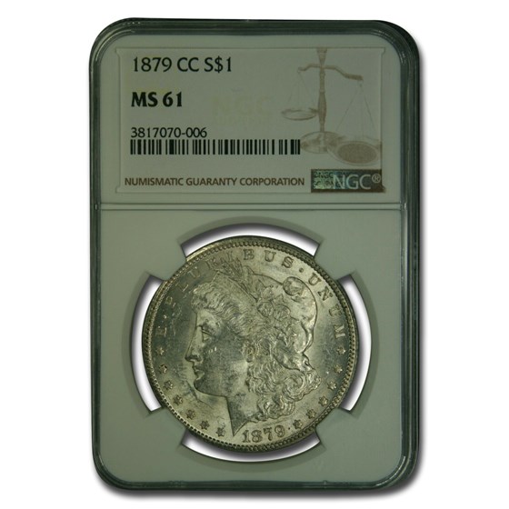 1879-CC Morgan Dollar MS-61 NGC 1879-CC Morgan Dollar MS-61 NGC