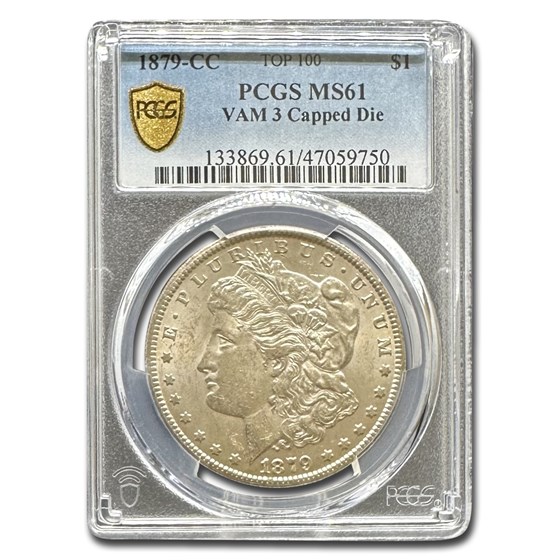 1879-CC Morgan Dollar MS-61 PCGS (Capped Die) 1879-CC Morgan Dollar MS-61 PCGS (Capped Die)