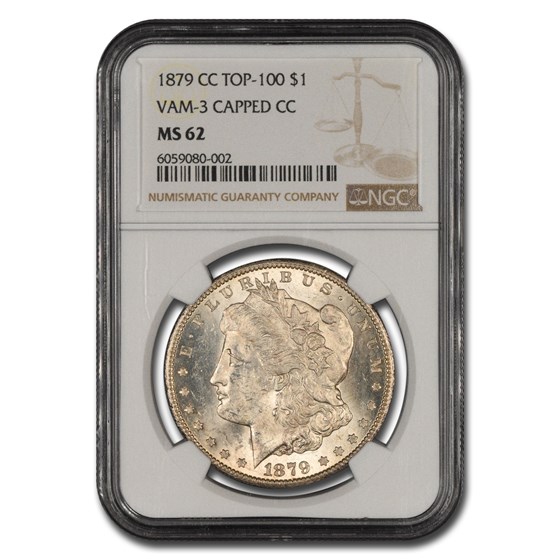 1879-CC Morgan Dollar MS-62 NGC (VAM-3 Capped CC Top-100) 1879-CC Morgan Dollar MS-62 NGC (VAM-3 Capped CC Top-100)