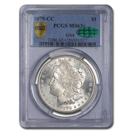 1879-CC Morgan Dollar MS-63+ PCGS CAC 1879-CC Morgan Dollar MS-63+ PCGS CAC