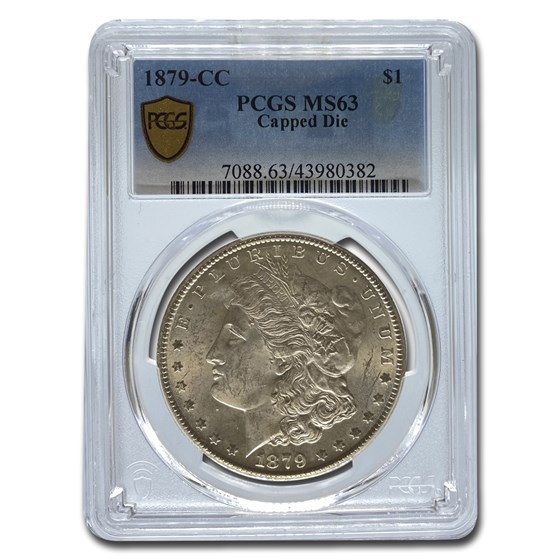 1879-CC Morgan Dollar MS-63 PCGS (Capped CC) 1879-CC Morgan Dollar MS-63 PCGS (Capped CC)
