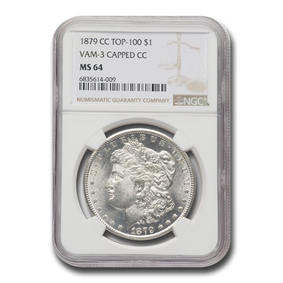 1879-CC Morgan Dollar MS-64 NGC (VAM-3 Capped CC) 1879-CC Morgan Dollar MS-64 NGC (VAM-3 Capped CC)