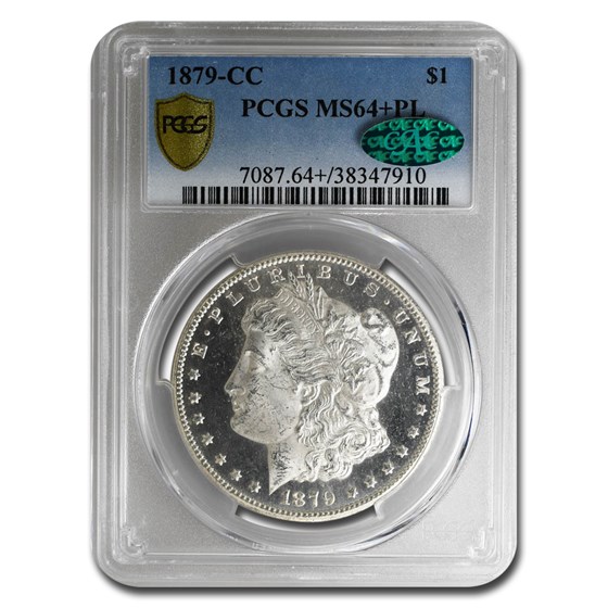 1879-CC Morgan Dollar PL MS-64+ PCGS CAC 1879-CC Morgan Dollar PL MS-64+ PCGS CAC