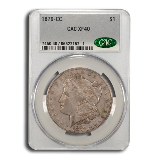 1879-CC Morgan Dollar XF-40 CACG