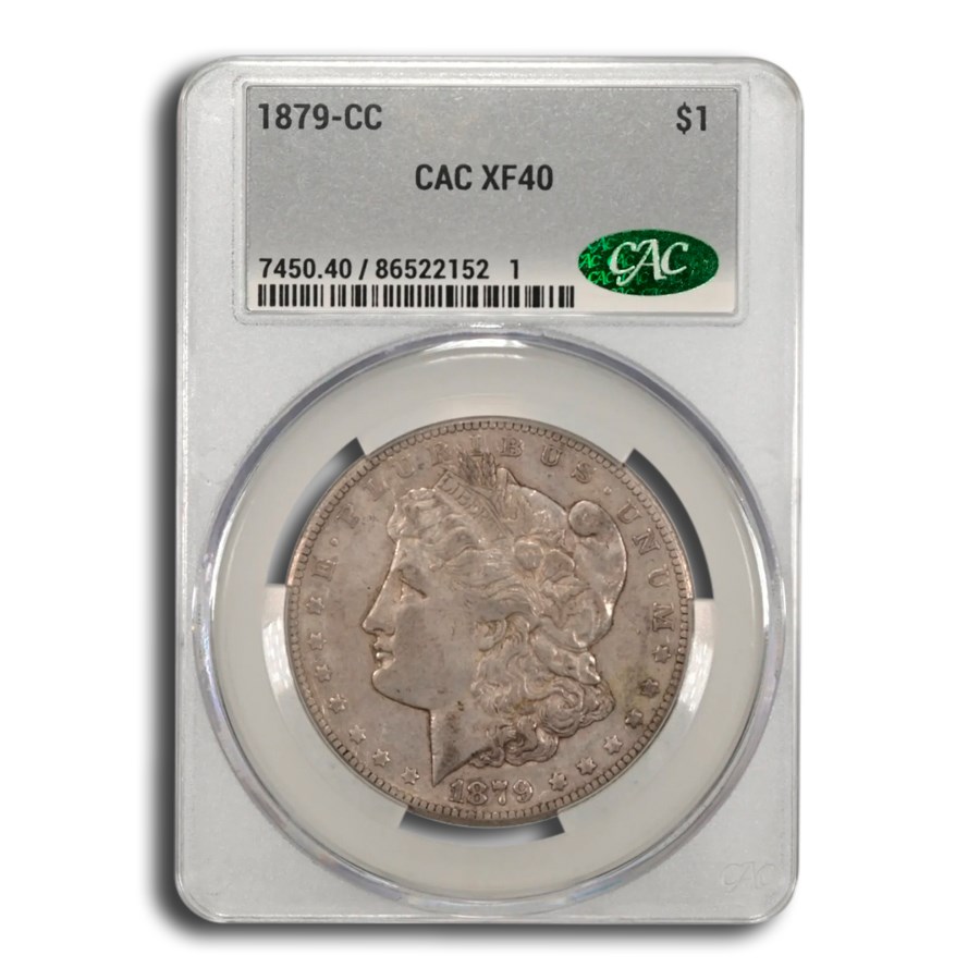 1879-CC Morgan Dollar XF-40 CACG