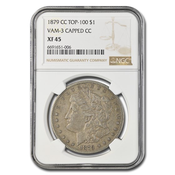 1879-CC Morgan Dollar XF-45 NGC (VAM-3 Capped CC) 1879-CC Morgan Dollar XF-45 NGC (VAM-3 Capped CC)
