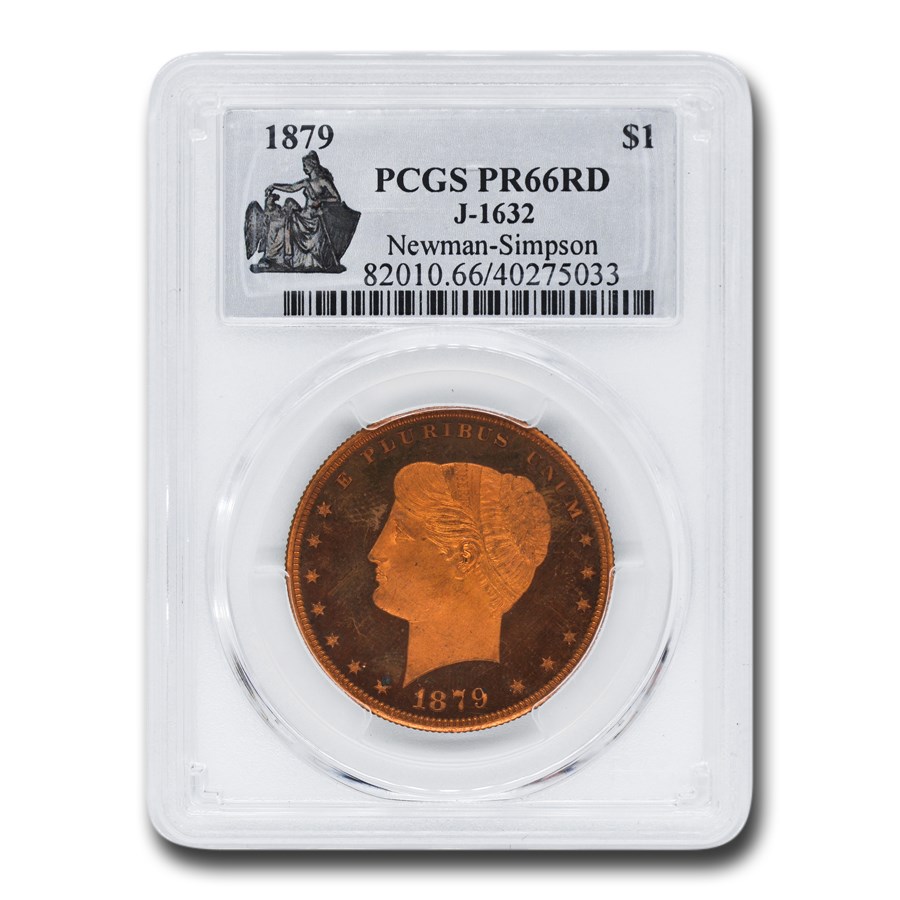 1879 Goloid Metric Pattern Dollar PR-66 PCGS (Red J-1632)