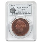 1879 Goloid Metric Pattern Dollar PR-67 PCGS ( J-1623, Red/Brown)
