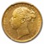 1879 Great Britain Gold Sovereign Victoria Young Head AU-55 PCGS