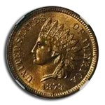 1879 Indian Head Cent MS-64 NGC (Red/Brown)