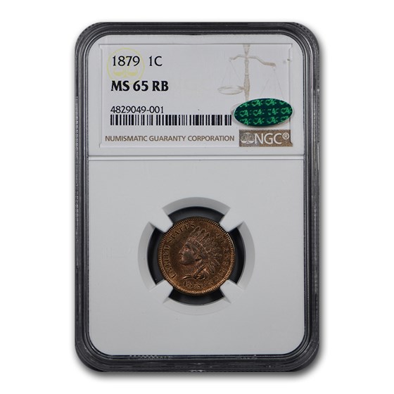 1879 Indian Head Cent MS-65 NGC CAC (Red/Brown) 1879 Indian Head Cent MS-65 NGC CAC (Red/Brown)