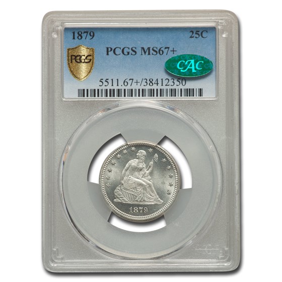 1879 Liberty Seated Quarter MS-67+ PCGS CAC 1879 Liberty Seated Quarter MS-67+ PCGS CAC