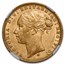1879-M Australia Gold Sovereign Young Victoria AU-58 NGC