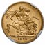 1879-M Australia Gold Sovereign Young Victoria AU-58 NGC
